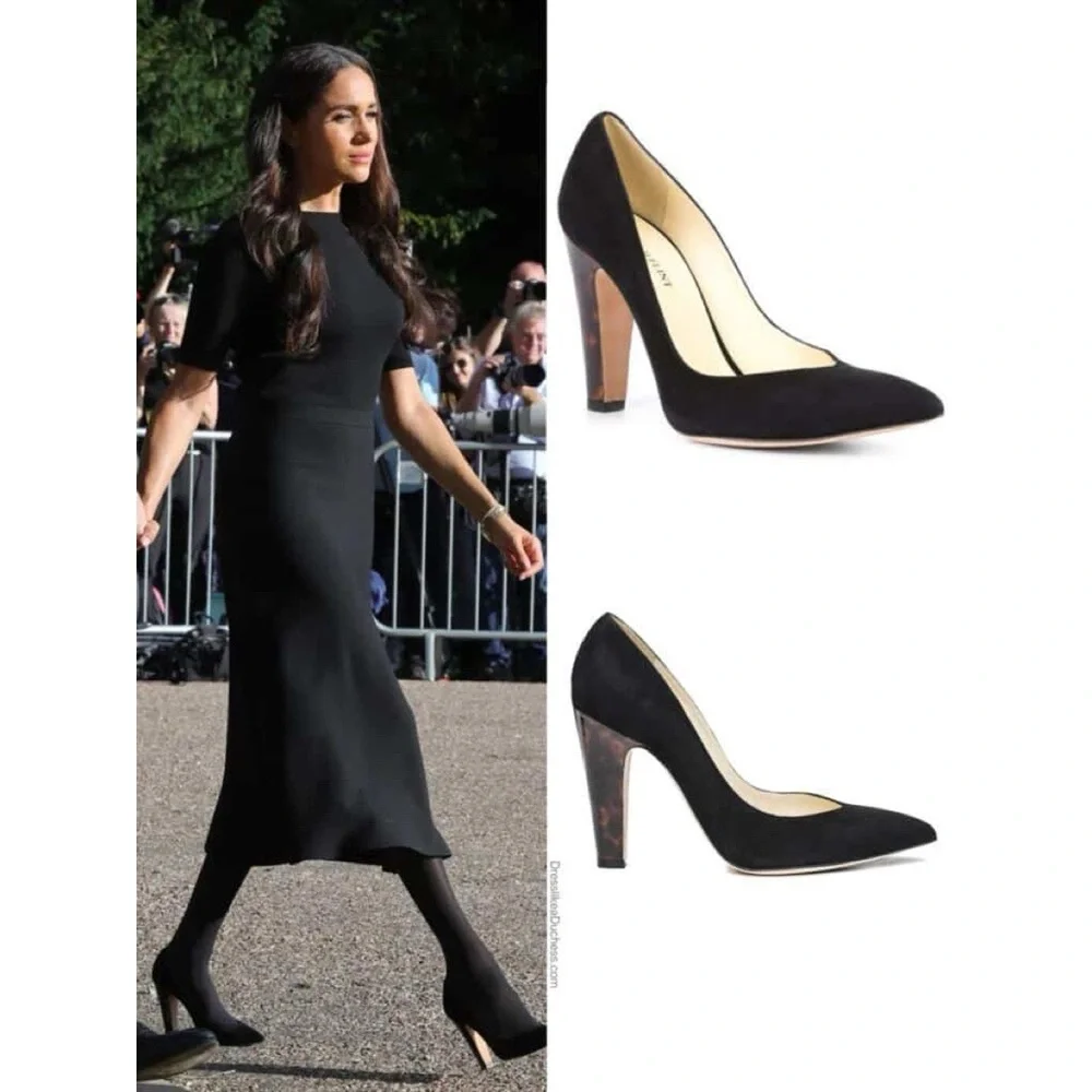 Sarah Flint • Perfect Jay Pump 100 in Black Suede leather heels pointed toe - Picture 10 of 14